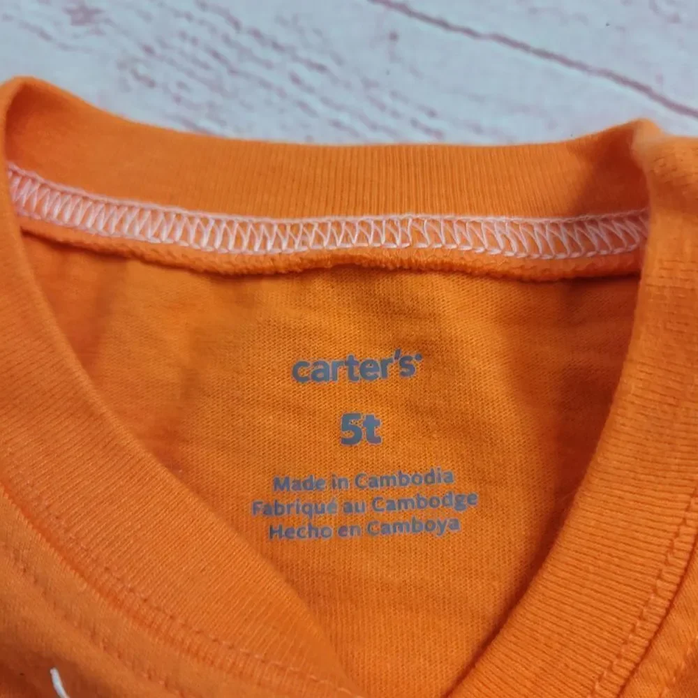 Carter's Halloween jack-o-lantern shirt 5T